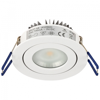 SFL07-68R weißer LED Spot max. 7Watt ~ IP44 ~ 700lm ~ ultraflach 30mm