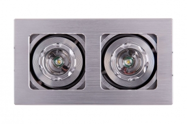 FCE 2  LED Spotlight 2x 1,2 Watt fokussierbar eckig