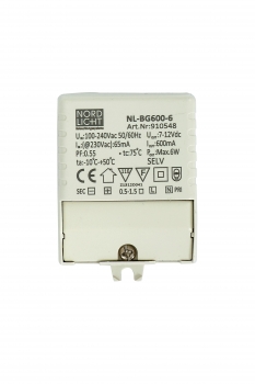 BG600-6 konstant Strom LED Konverter 600mA.  7 bis 12Volt