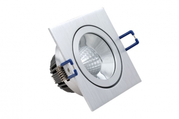 NE 10-105 Hochglanz-Reflektor LED Spot 10 Watt schwenkbar eckig