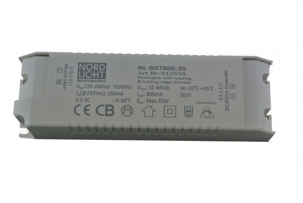 BGT800-35 dimmbares LED Betriebsgerät für Phasenan/Abschnitt - Dimmer